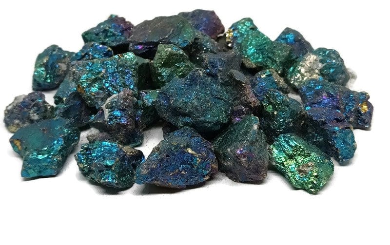  Peacock Ore 2 pcs Bright Blue, Purple and Teal Chalcopyrite Bornite Crystal- Guiding Lights Boutique