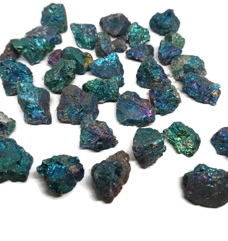  Peacock Ore 2 pcs Bright Blue, Purple and Teal Chalcopyrite Bornite Crystal- Guiding Lights Boutique