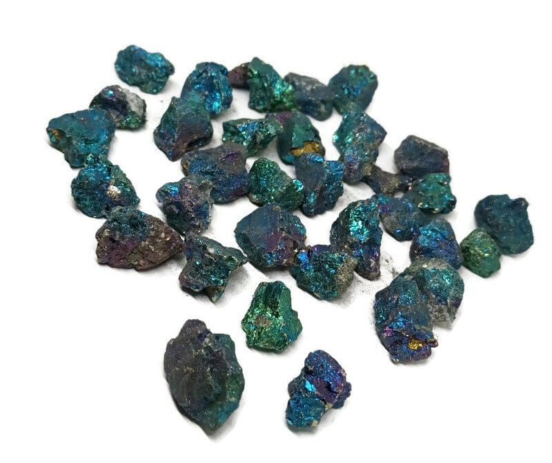  Peacock Ore 2 pcs Bright Blue, Purple and Teal Chalcopyrite Bornite Crystal- Guiding Lights Boutique