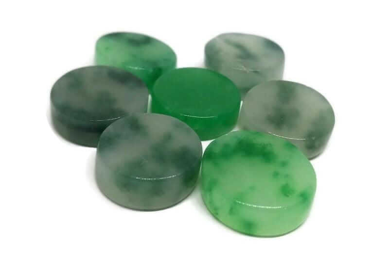 2pc Jade Natural Green Jadeite Abundance Crystal Prosperity Gemstone with Info Card - Guiding Lights Boutique