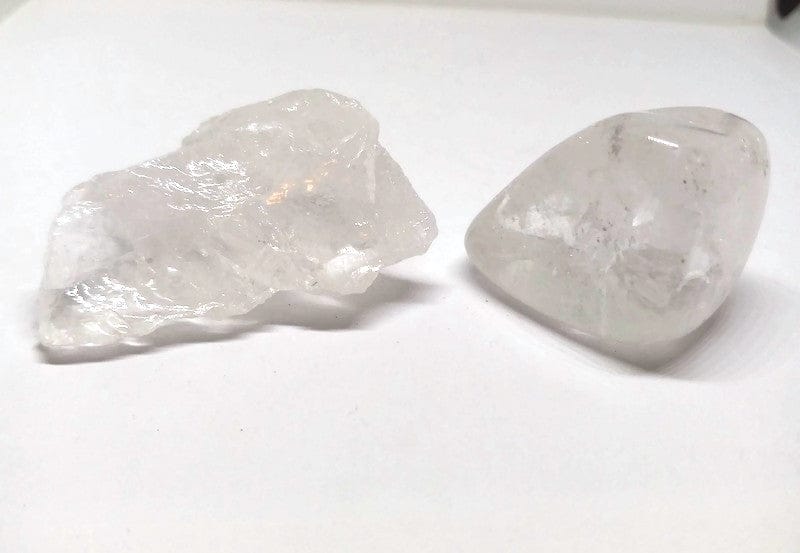 Clear Quartz Natural Raw Rough or Tumbled Spiritual Crystal Chunk Mined in Brazil - Guiding Lights Boutique
