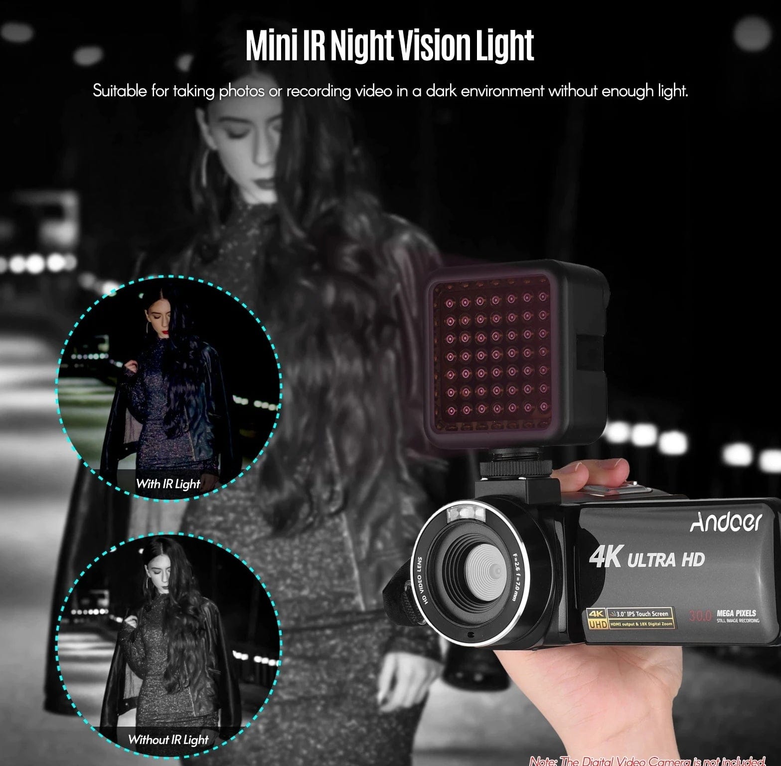 Add On Infrared Light Ghost Hunting Night Vision- Guiding Lights Boutique