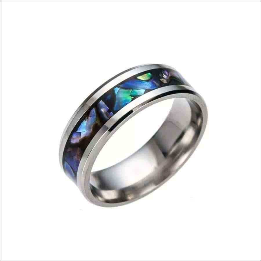 Abalone Shell Titanium Ring - Guiding Lights Boutique