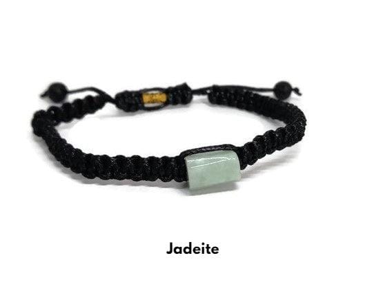 Adjustable Unisex Woven Natural Crystal Bracelets with Lava Beads. Multi Stone Options - Guiding Lights Boutique