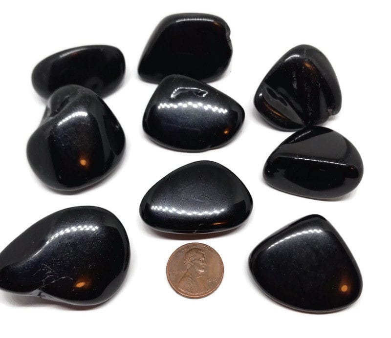 Black Obsidian Raw Rough Tumbled or Set of Both lowest cost- Guiding Lights Boutique