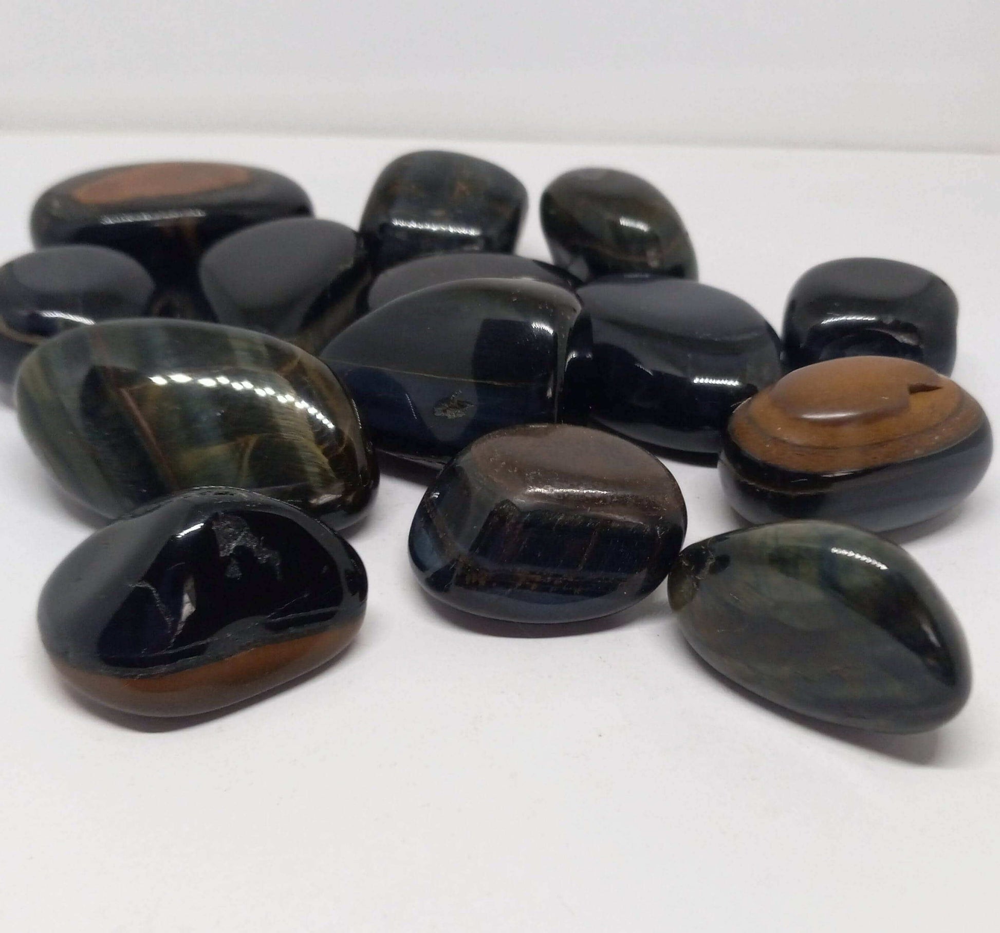 Blue Tiger Eye Tumbled Natural Balance, Confidence - Guiding Lights Boutique