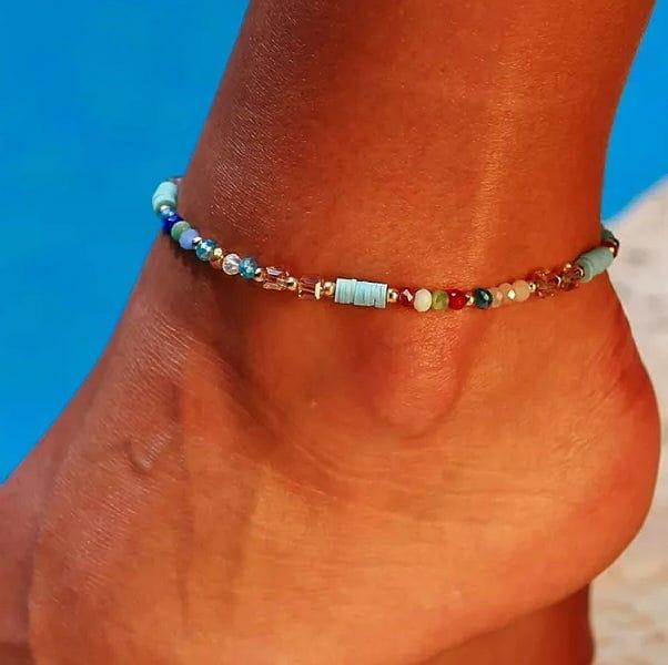 Colorful Beaded Bohemian Style Anklet - Guiding Lights Boutique