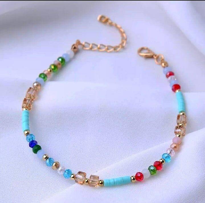Colorful Beaded Bohemian Style Anklet - Guiding Lights Boutique