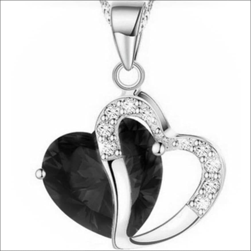 Crystal Heart Necklace sterling silver - Guiding Lights Boutique