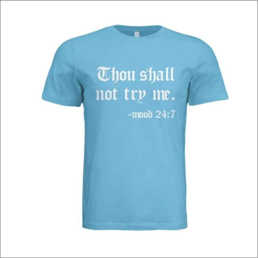Dimple Mesh Thou Shall Not Try Me T-shirt - Guiding Lights Boutique