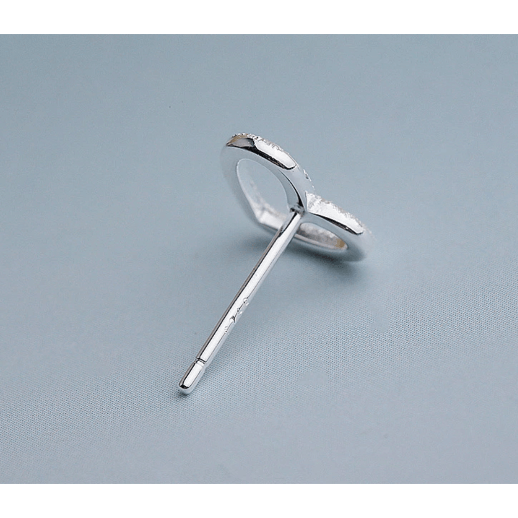 Genuine Sterling Silver Heart Post Earrings .925 - Guiding Lights Boutique