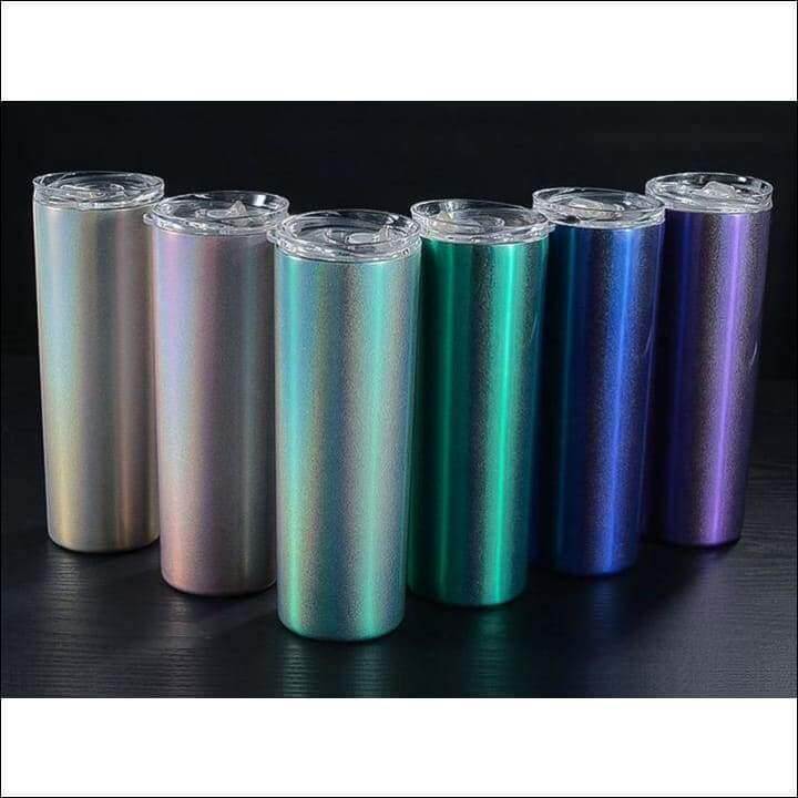 Glitter Tumblers 20oz Skinny Easy hold Hot or Cold Cup - Guiding Lights Boutique