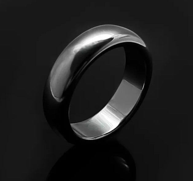 Hematite Rings 6mm Band Grounding, Balance, Positivity and Protection w/ Informational Card - Guiding Lights Boutique