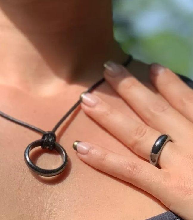 Hematite Rings 6mm Band Grounding, Balance, Positivity and Protection w/ Informational Card - Guiding Lights Boutique