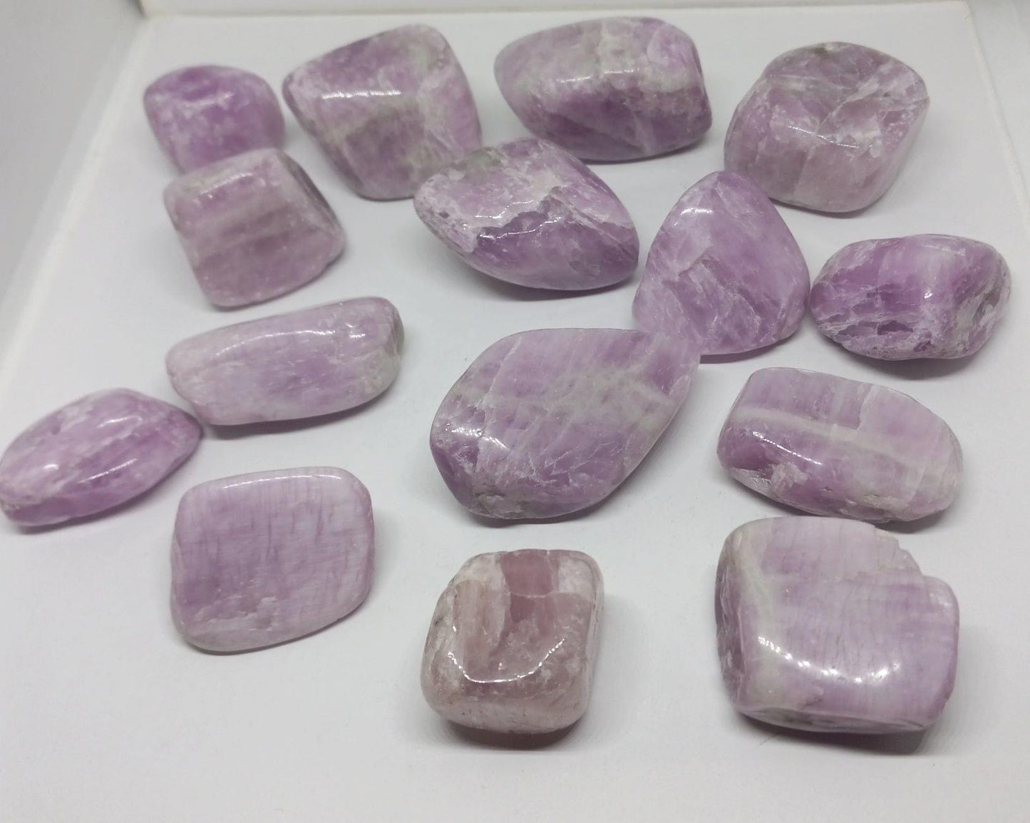 Kunzite Natural Crystal Tumbled Top Quality Purple Kunzite Stone - Guiding Lights Boutique
