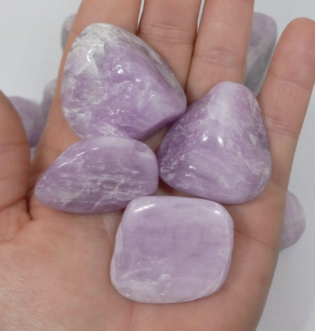 Kunzite Natural Crystal Tumbled Top Quality Purple Kunzite Stone - Guiding Lights Boutique