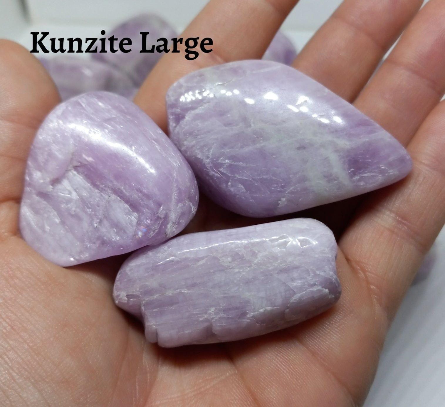 Kunzite Natural Crystal Tumbled Top Quality Purple Kunzite Stone - Guiding Lights Boutique