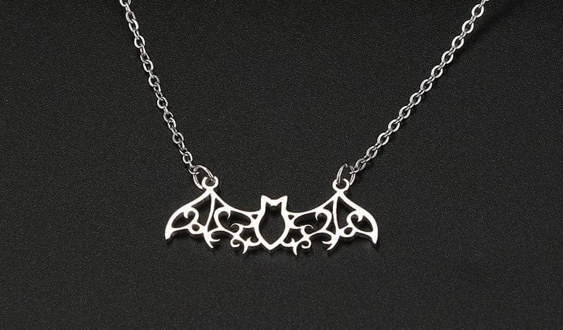 Lasor cut, top-quality Stainless-steel Bat Necklace Gold or Silver - Guiding Lights Boutique