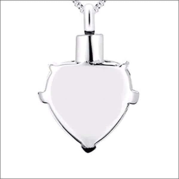 Light Blue Crystal Heart Memorial Urn Necklace - Guiding Lights Boutique