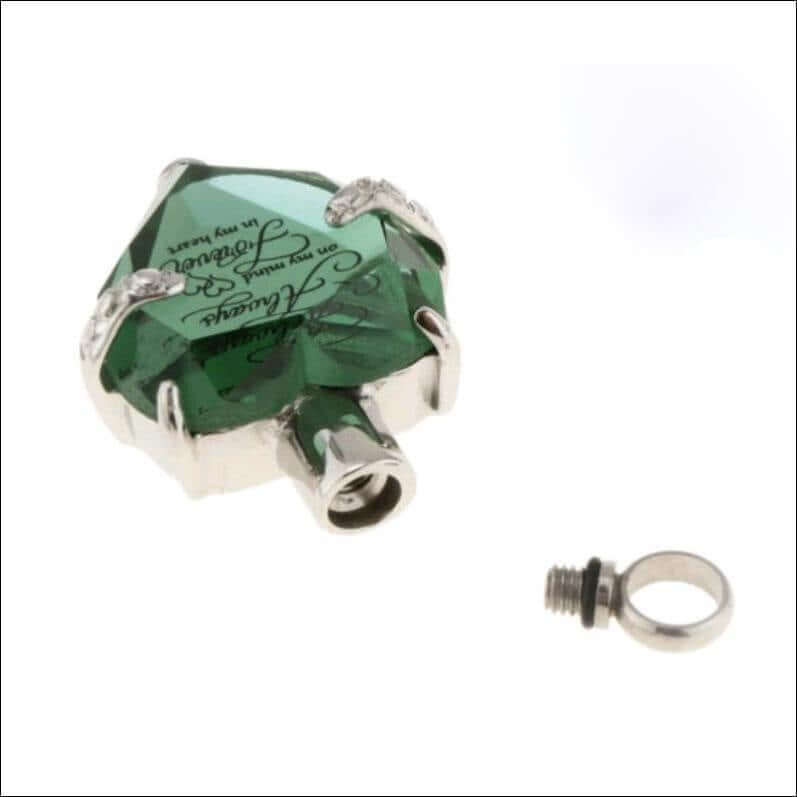 Light Green Always in my Heart Memorial Urn Necklace - Guiding Lights Boutique
