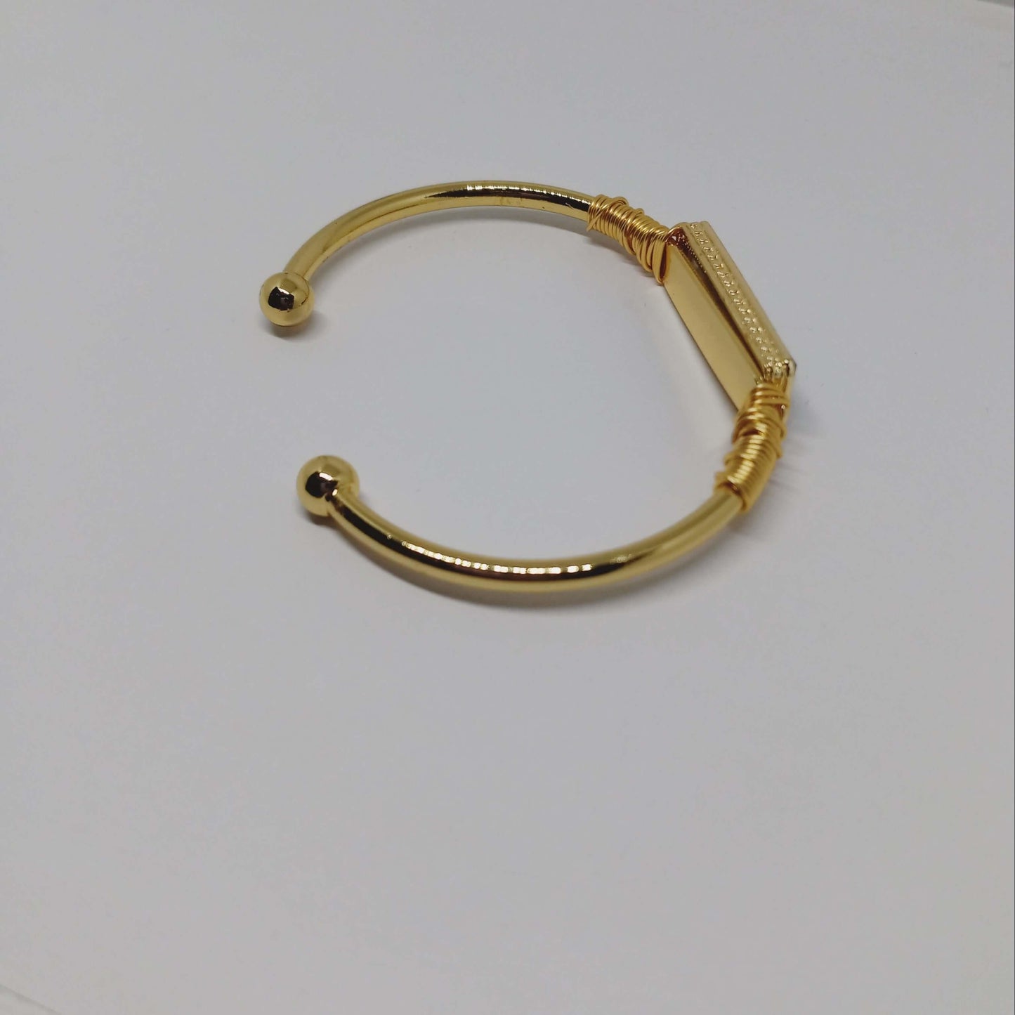 Natural Crystal Amethyst, Tiger Eye, Labradorite 18k Gold plated Bangle Bracelet - Guiding Lights Boutique