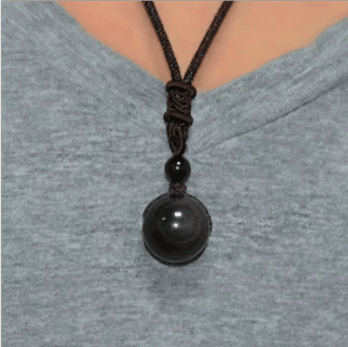 Natural Rainbow Eye Obsidian Rope Necklace - Guiding Lights Boutique