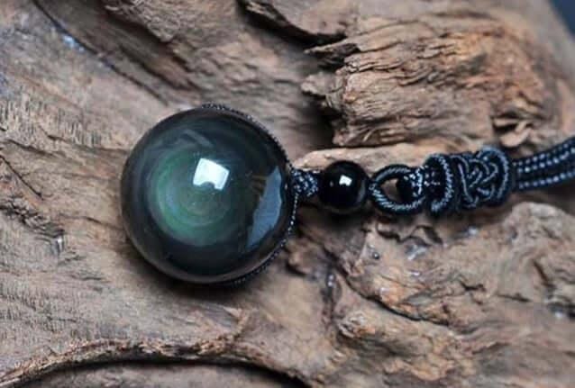 Natural Rainbow Eye Obsidian Rope Necklace - Guiding Lights Boutique