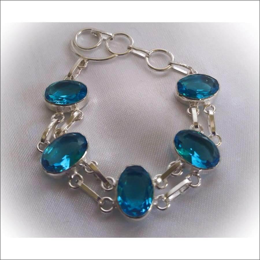Natural Swiss Blue Topaz Bracelet - Guiding Lights Boutique