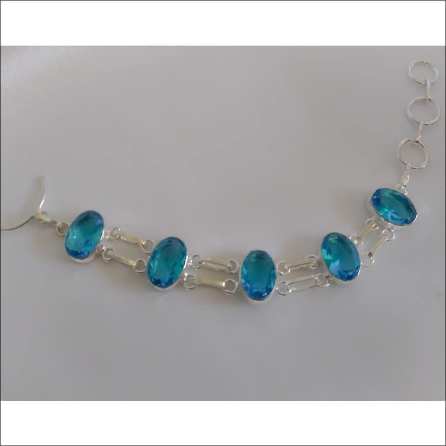 Natural Swiss Blue Topaz Bracelet - Guiding Lights Boutique