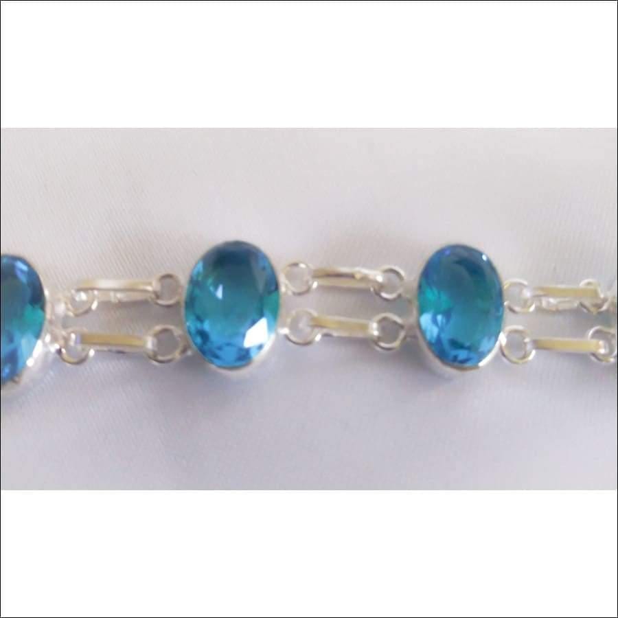 Natural Swiss Blue Topaz Bracelet - Guiding Lights Boutique