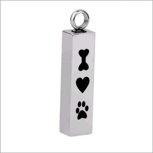 Paw & Heart Bar Style Cremation Urn Necklace - Guiding Lights Boutique
