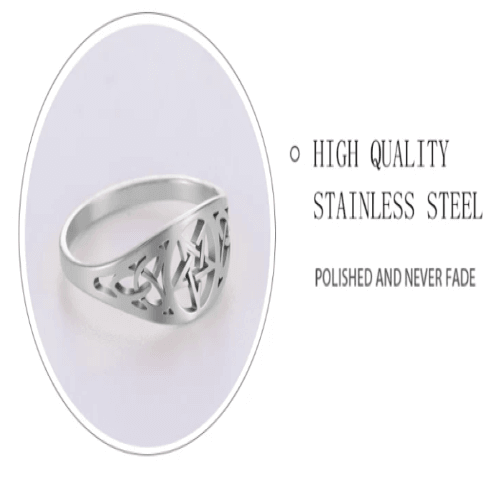 Pentagram Pentacle Star Celtic Knot Stainless Steel Protection Talisman Ring $15.99 - Guiding Lights Boutique