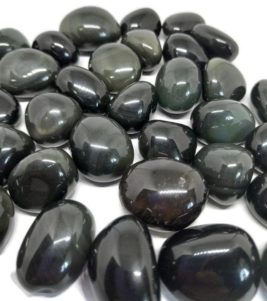 Rainbow Obsidian Polished Heavens Eye Natural Crystal 2cm with Info Card - Guiding Lights Boutique