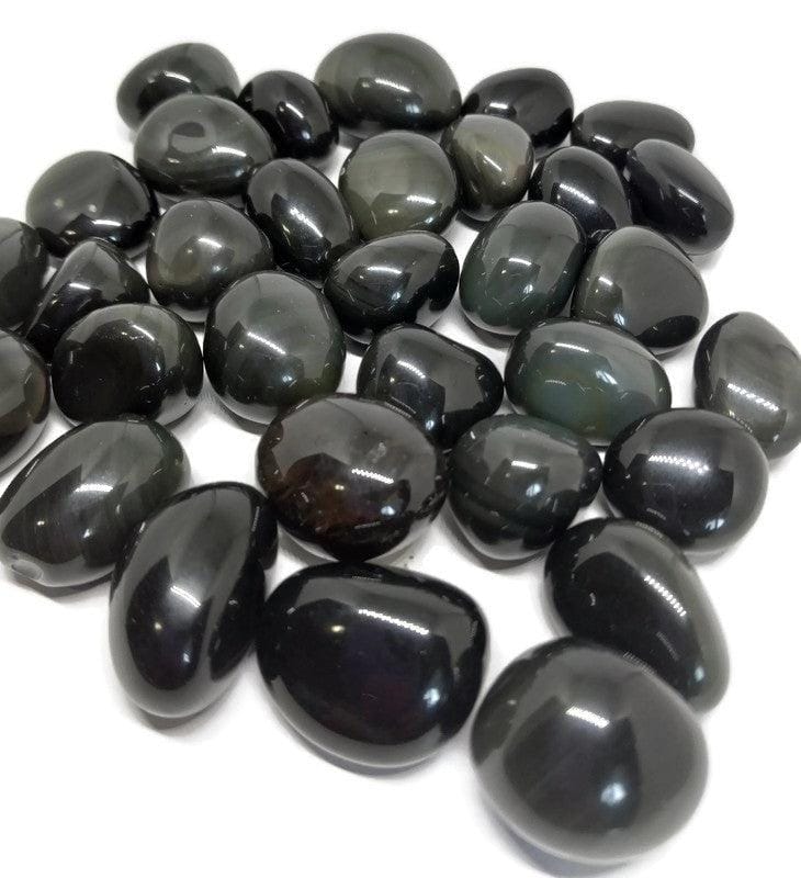 Rainbow Obsidian Polished Heavens Eye Natural Crystal 2cm with Info Card - Guiding Lights Boutique