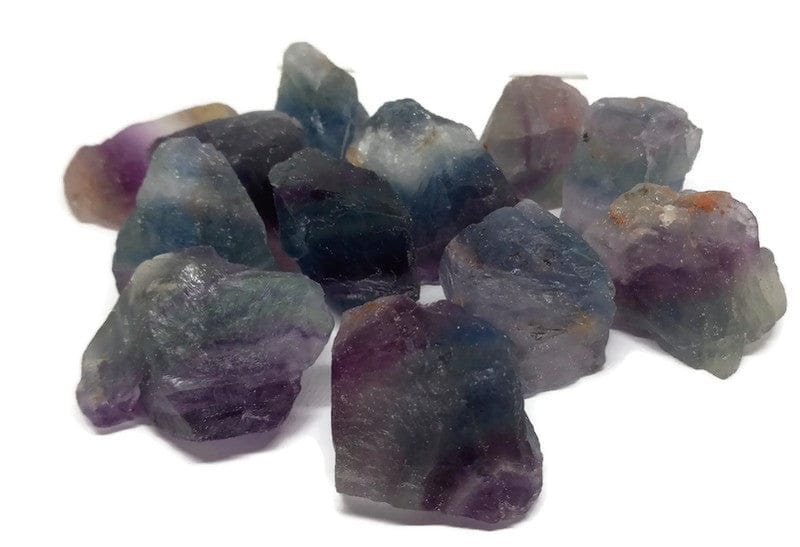 Rainbow Fluorite Natural Morocco Mined Raw Crystal Gemstone with info card - Guiding Lights Boutique