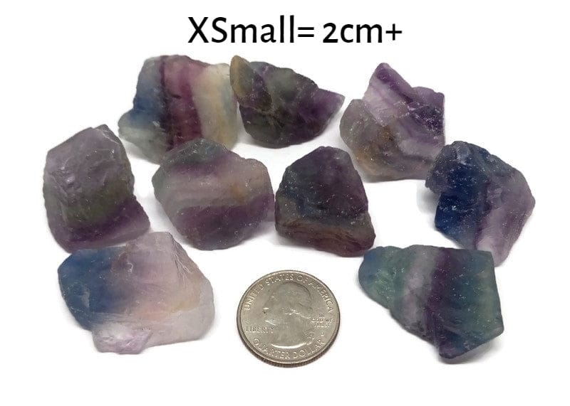 Rainbow Fluorite Natural Morocco Mined Raw Crystal Gemstone with info card - Guiding Lights Boutique