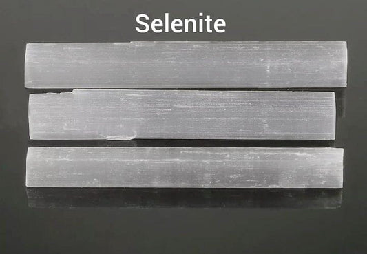 Selenite Natural Crystal Stick Shield-Cleanse-Protect-Charge 3.5inch or 2.5inch - Guiding Lights Boutique