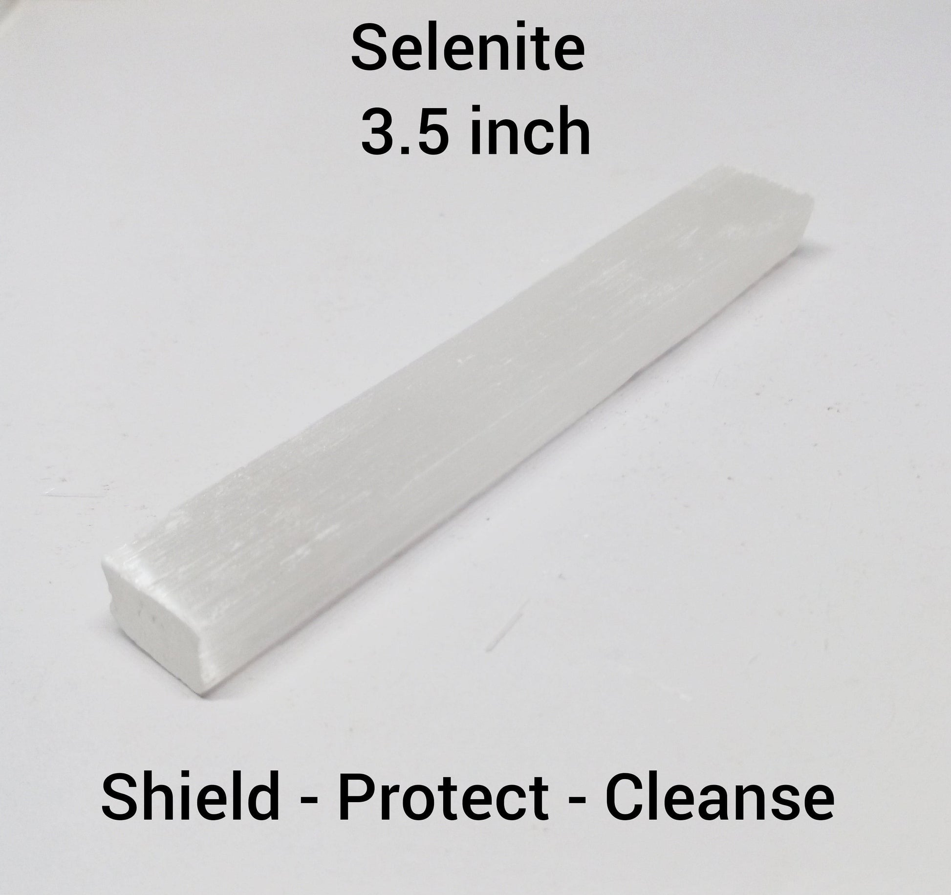 Selenite Natural Crystal Stick Shield-Cleanse-Protect-Charge 3.5inch or 2.5inch - Guiding Lights Boutique