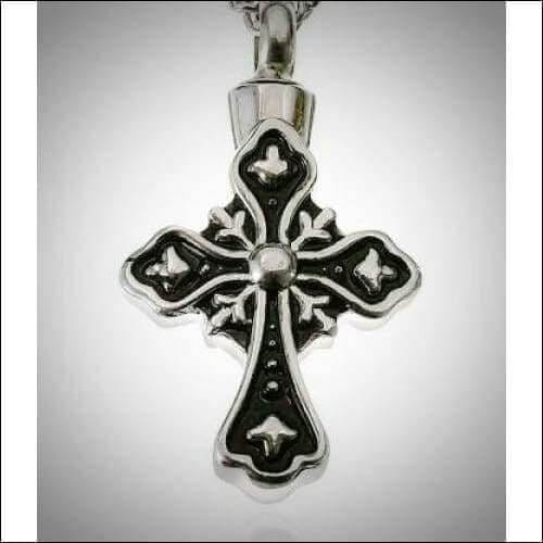 Silver Cross Memorial Urn Compartment Jewelry - Guiding Lights Boutique