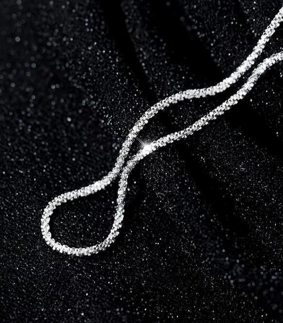 Sparkling Platinum Plated S925 Sterling Silver Clavicle Chain - Guiding Lights Boutique