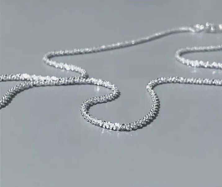 Sparkling Platinum Plated S925 Sterling Silver Clavicle Chain - Guiding Lights Boutique