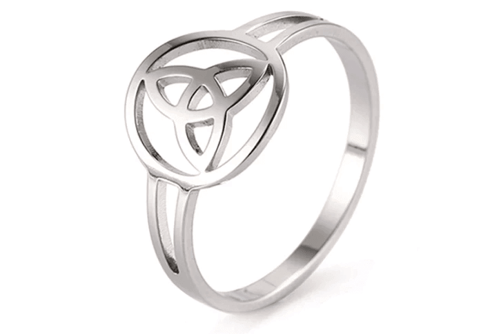 Trinity Knot Triquetra High Shine Stainless Steel Celtic Knot Ring - Guiding Lights Boutique