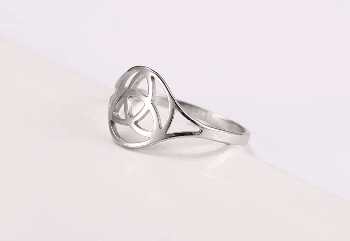 Trinity Knot Triquetra High Shine Stainless Steel Celtic Knot Ring - Guiding Lights Boutique