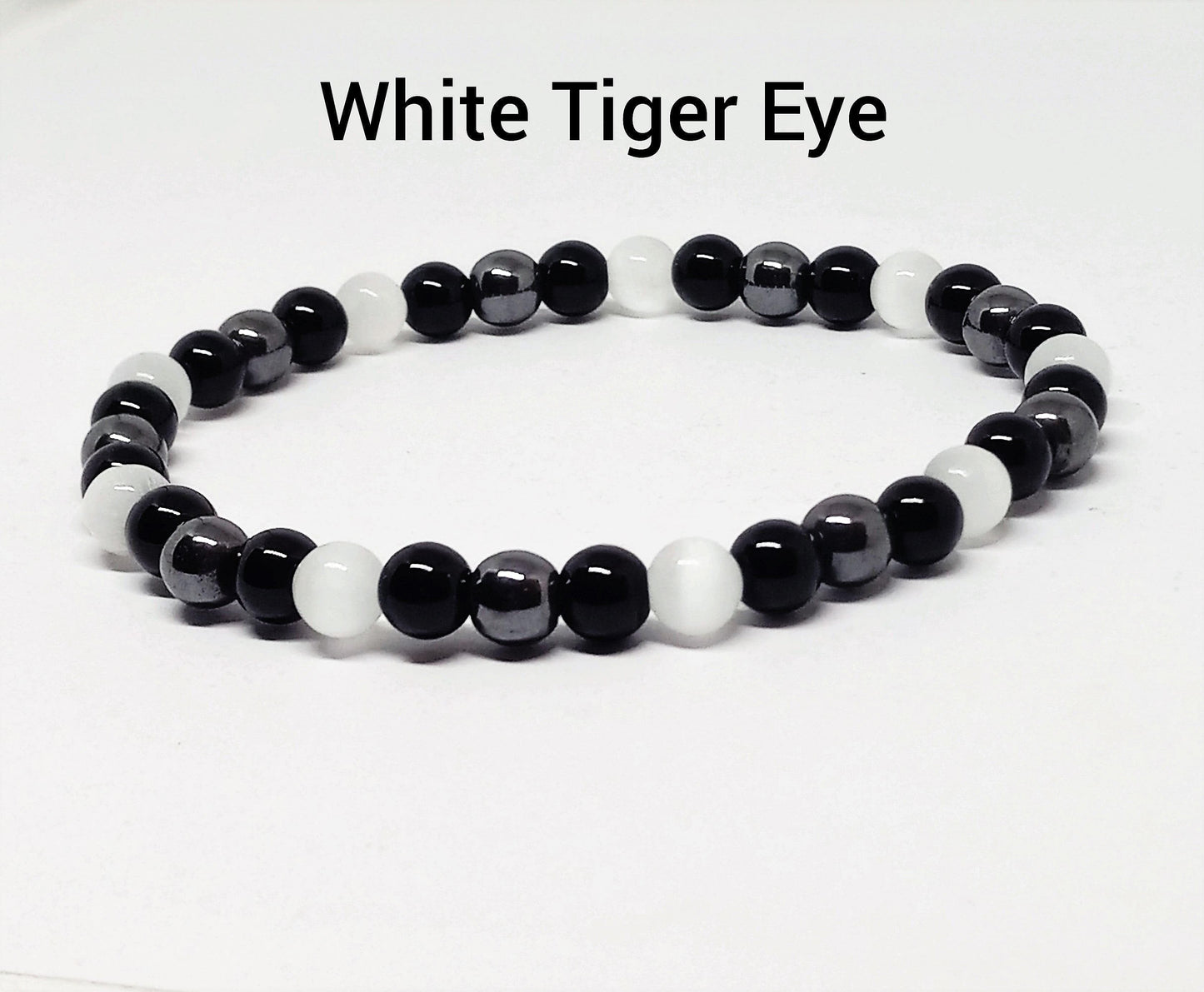 Triple Protection Bracelets 6mm Natural Crystals Tiger Eye, Obsidian, Hematite Power Balance Protect - Guiding Lights Boutique