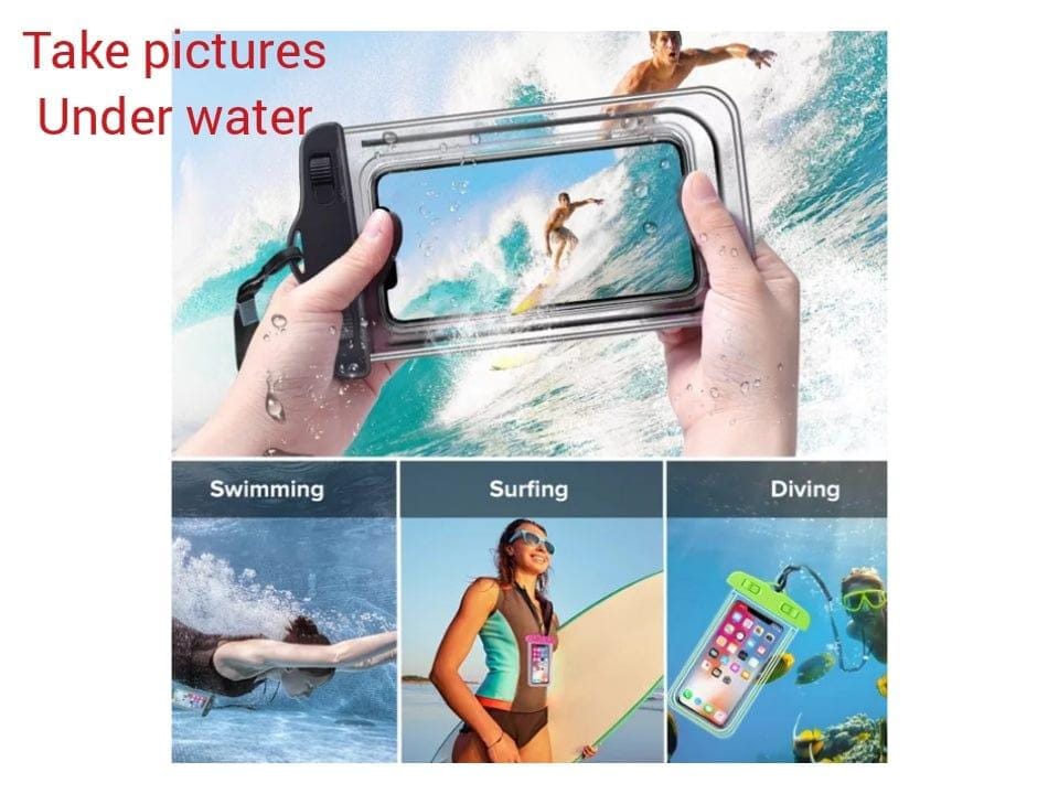 Waterproof Phone Case Swimming Beach Bag Universal PVC Luminous Touch screen Underwater Pictures/videos - Guiding Lights Boutique